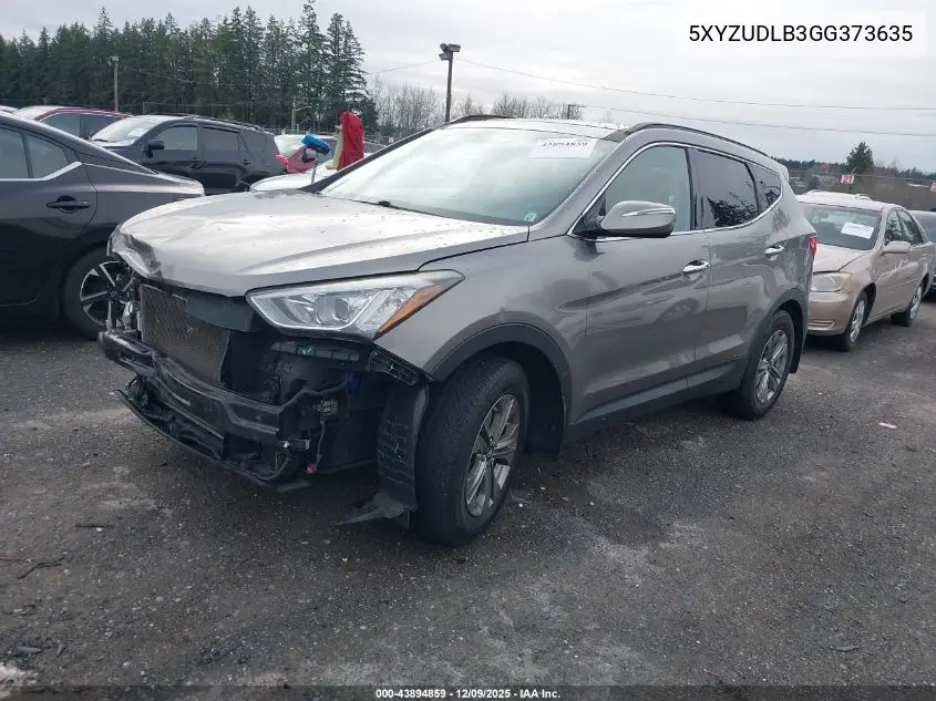 5XYZUDLB3GG373635 2016 Hyundai Santa Fe Sport 2.4L