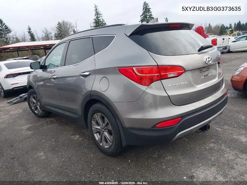 5XYZUDLB3GG373635 2016 Hyundai Santa Fe Sport 2.4L