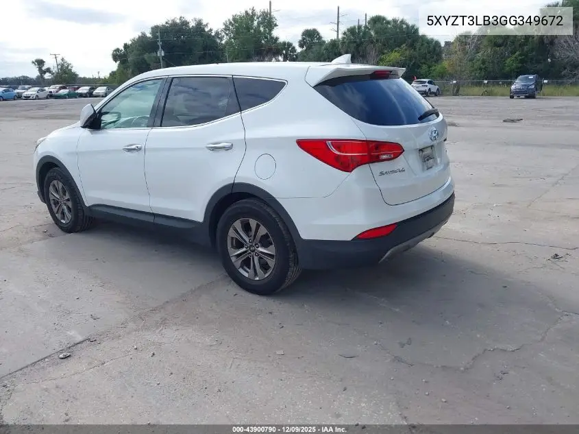 5XYZT3LB3GG349672 2016 Hyundai Santa Fe Sport 2.4L
