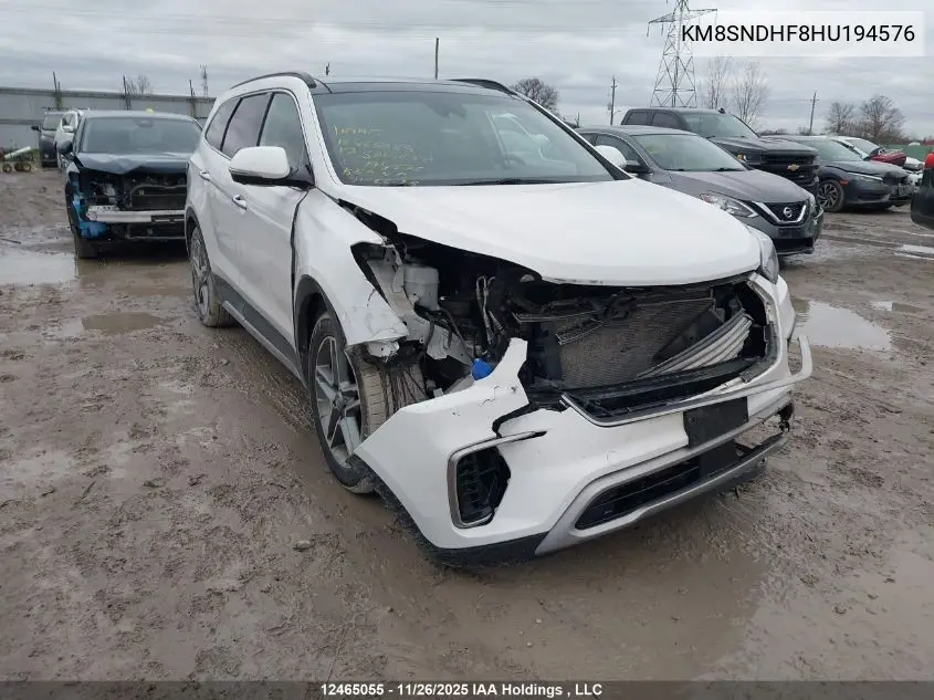 KM8SNDHF8HU194576 2017 Hyundai Santa Fe