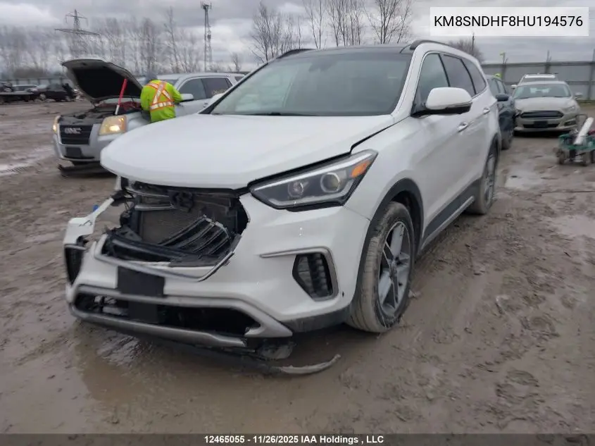 KM8SNDHF8HU194576 2017 Hyundai Santa Fe