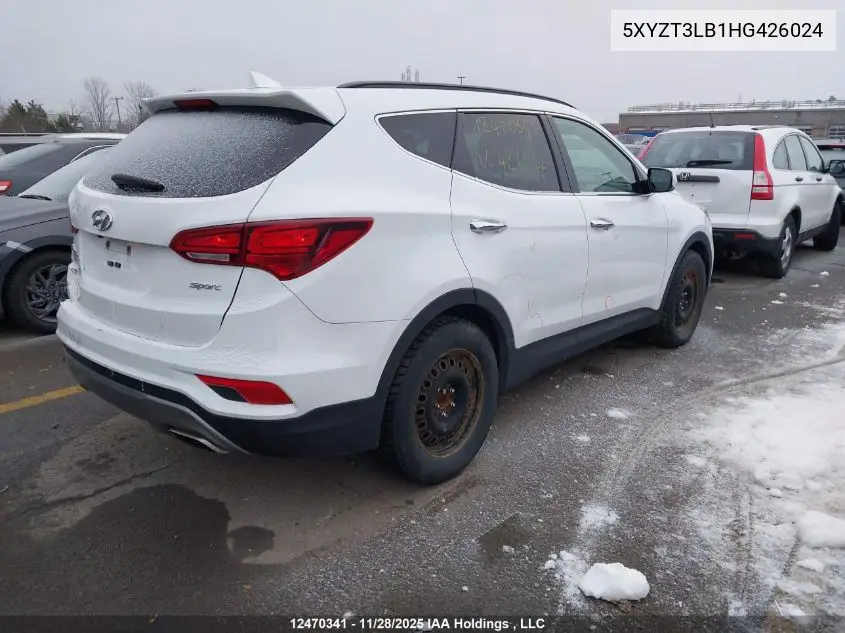 5XYZT3LB1HG426024 2017 Hyundai Santa Fe