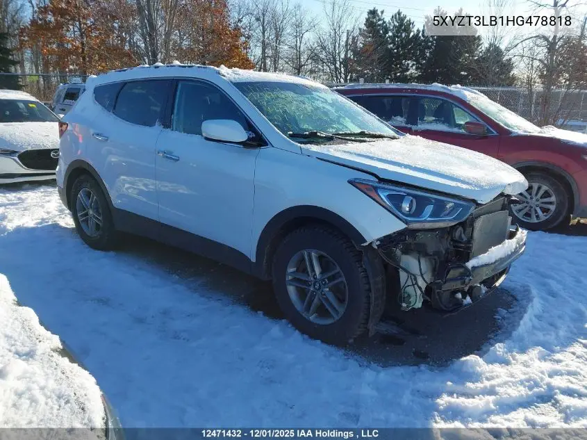 5XYZT3LB1HG478818 2017 Hyundai Santa Fe