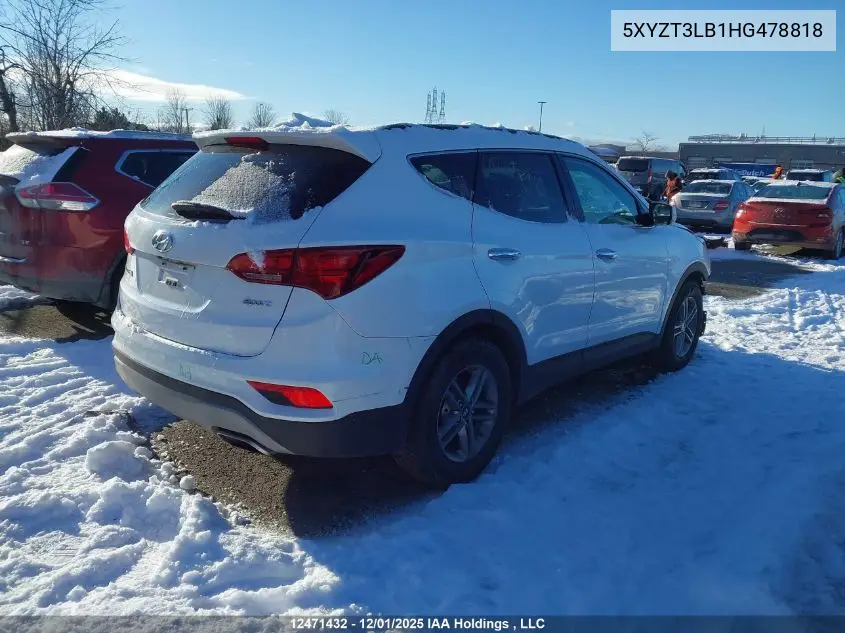 5XYZT3LB1HG478818 2017 Hyundai Santa Fe