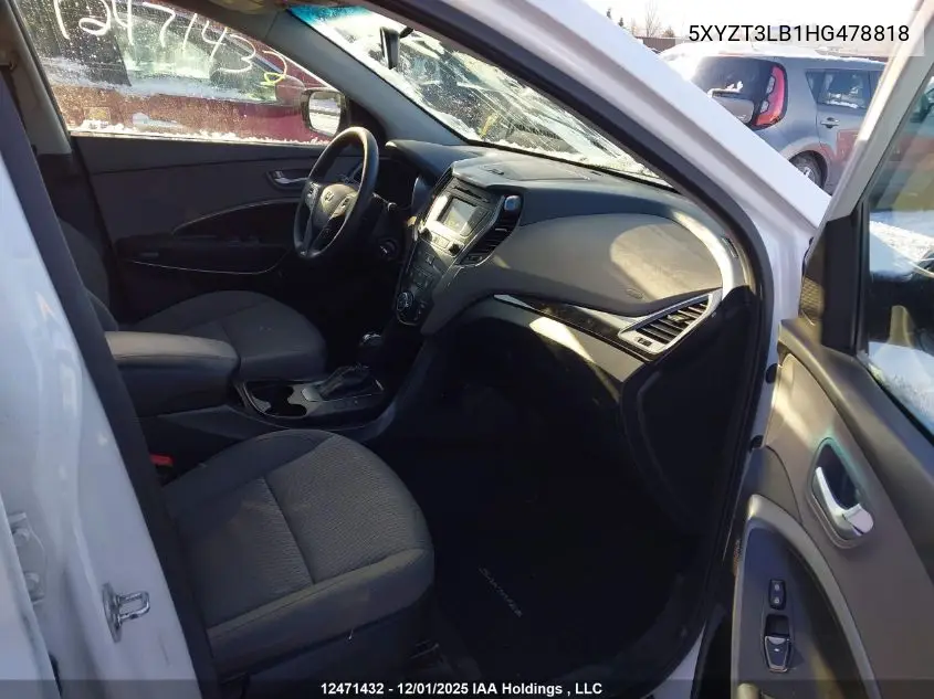 5XYZT3LB1HG478818 2017 Hyundai Santa Fe