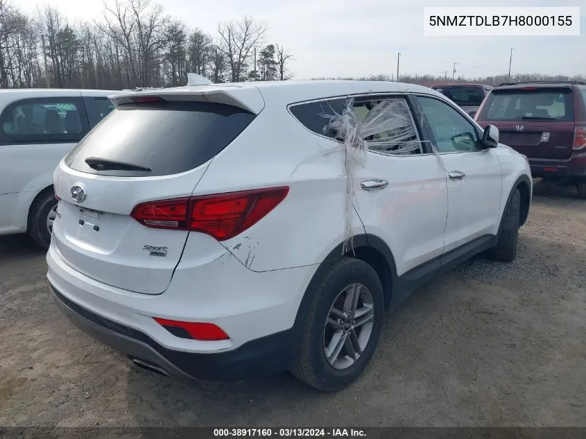 5NMZTDLB7H8000155 2017 Hyundai Santa Fe Sport 2.4L