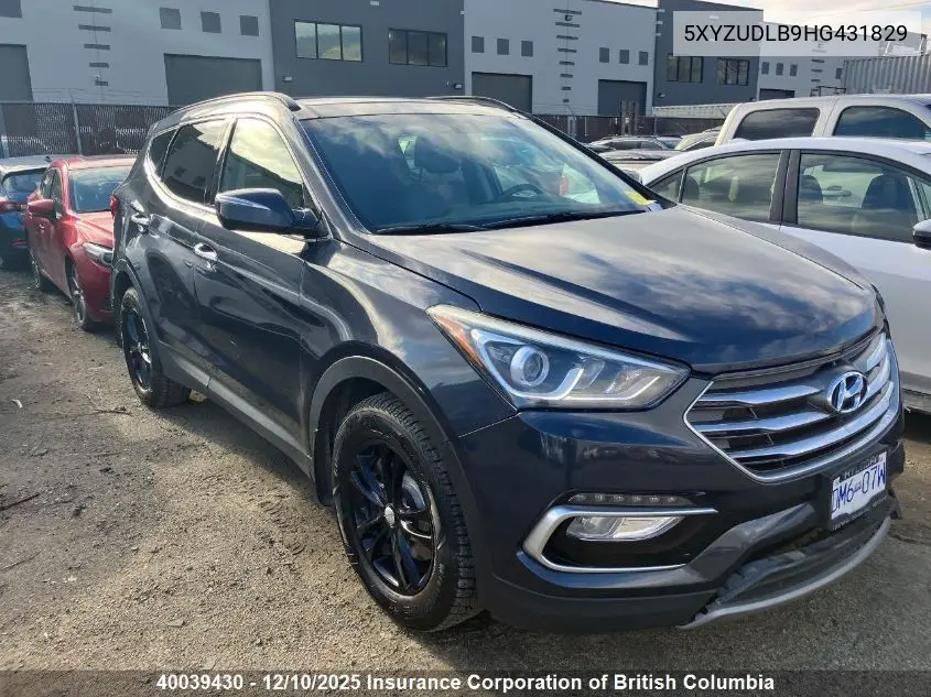 5XYZUDLB9HG431829 2017 Hyundai Santa Fe Sport