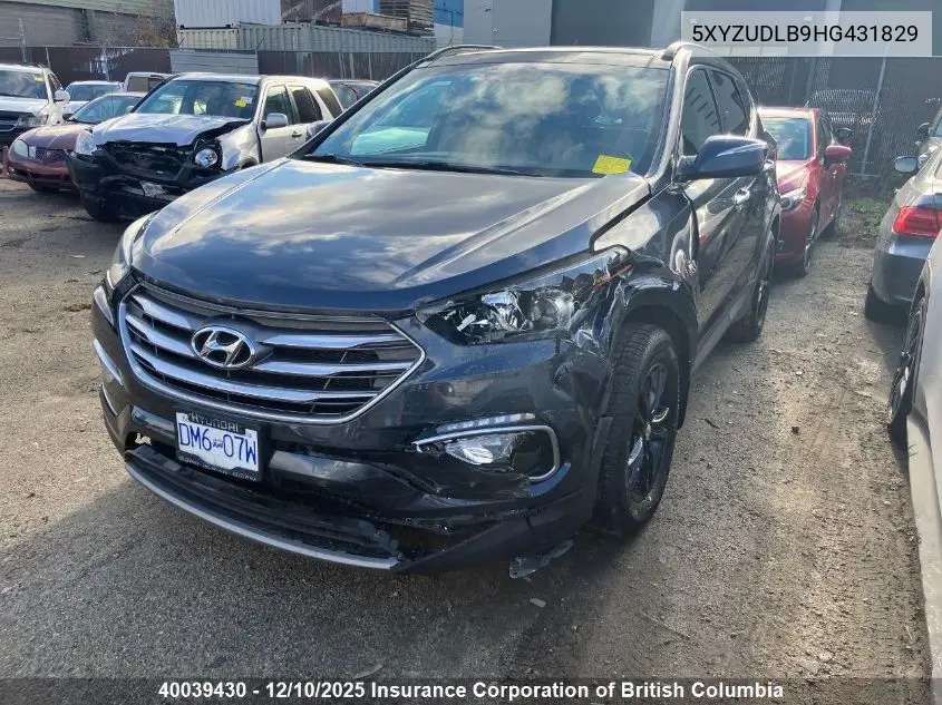 5XYZUDLB9HG431829 2017 Hyundai Santa Fe Sport