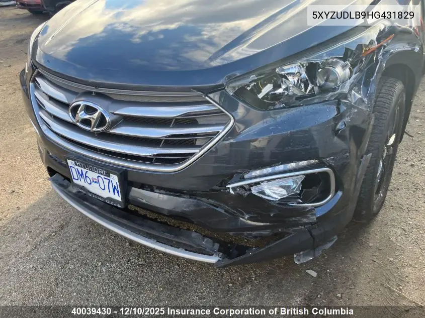 5XYZUDLB9HG431829 2017 Hyundai Santa Fe Sport
