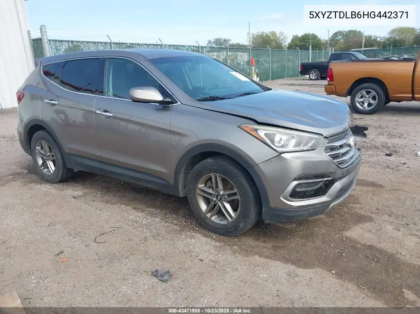 5XYZTDLB6HG442371 2017 Hyundai Santa Fe Sport 2.4L