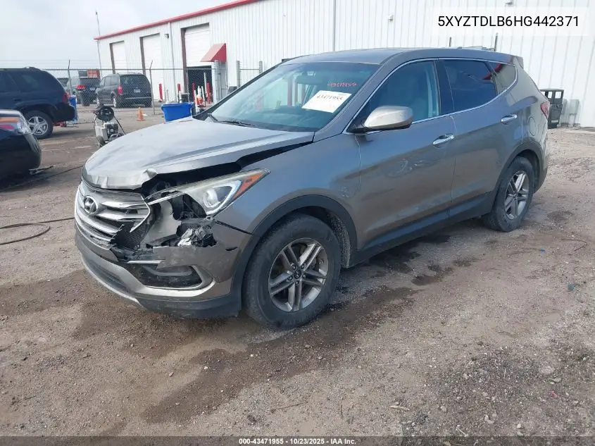 5XYZTDLB6HG442371 2017 Hyundai Santa Fe Sport 2.4L