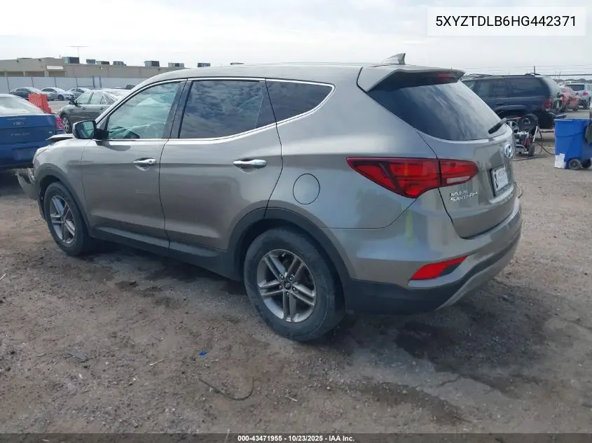 5XYZTDLB6HG442371 2017 Hyundai Santa Fe Sport 2.4L