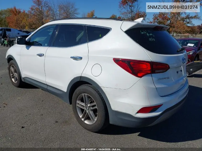 5NMZUDLB9HH031274 2017 Hyundai Santa Fe Sport 2.4L