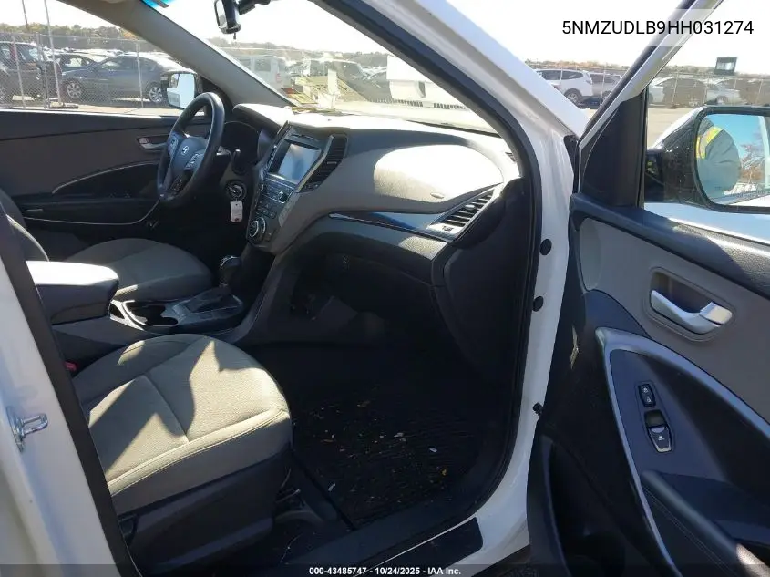 5NMZUDLB9HH031274 2017 Hyundai Santa Fe Sport 2.4L