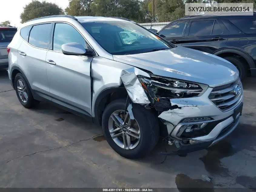 5XYZU3LB6HG400354 2017 Hyundai Santa Fe Sport 2.4L