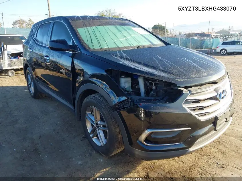 5XYZT3LBXHG433070 2017 Hyundai Santa Fe Sport 2.4L