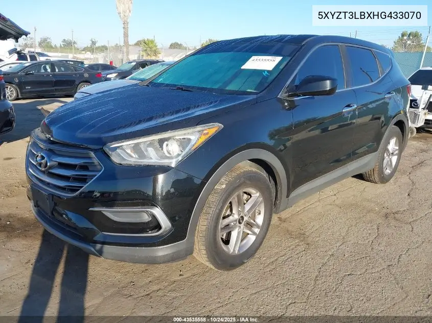 5XYZT3LBXHG433070 2017 Hyundai Santa Fe Sport 2.4L