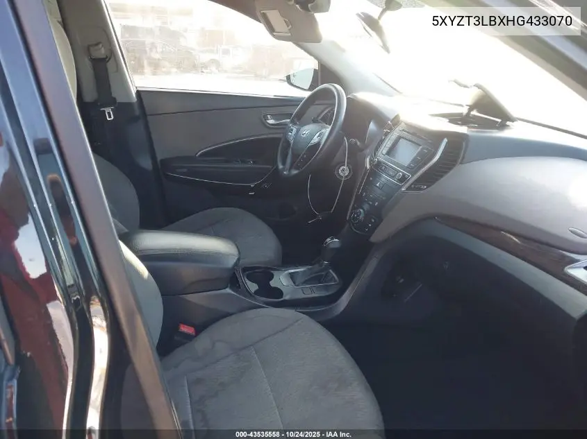 5XYZT3LBXHG433070 2017 Hyundai Santa Fe Sport 2.4L