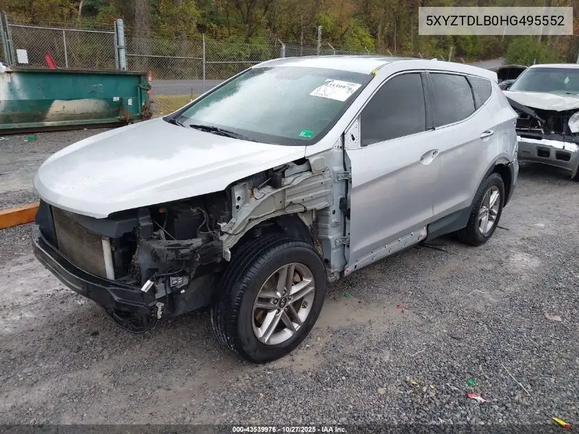 5XYZTDLB0HG495552 2017 Hyundai Santa Fe Sport 2.4L