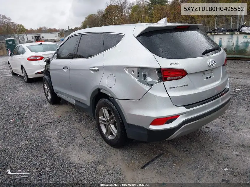 5XYZTDLB0HG495552 2017 Hyundai Santa Fe Sport 2.4L