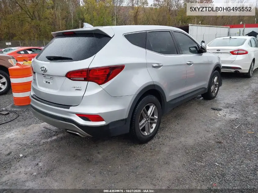 5XYZTDLB0HG495552 2017 Hyundai Santa Fe Sport 2.4L