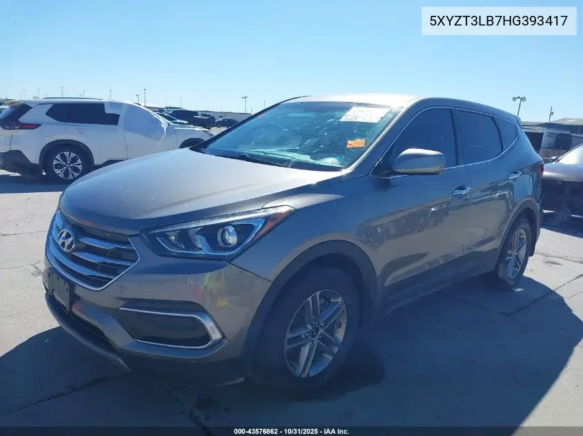 5XYZT3LB7HG393417 2017 Hyundai Santa Fe Sport 2.4L
