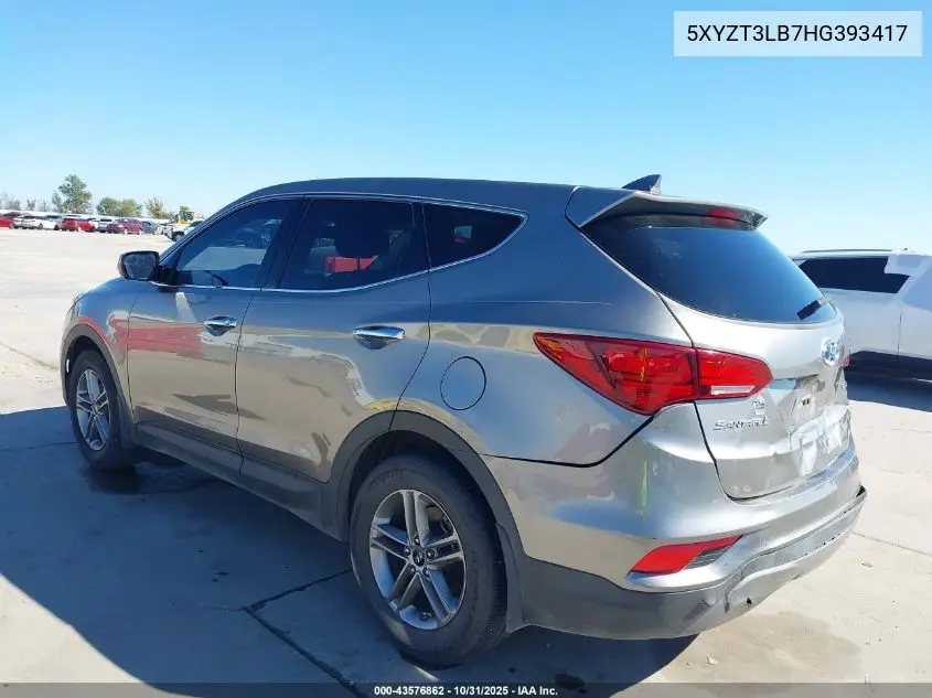 5XYZT3LB7HG393417 2017 Hyundai Santa Fe Sport 2.4L