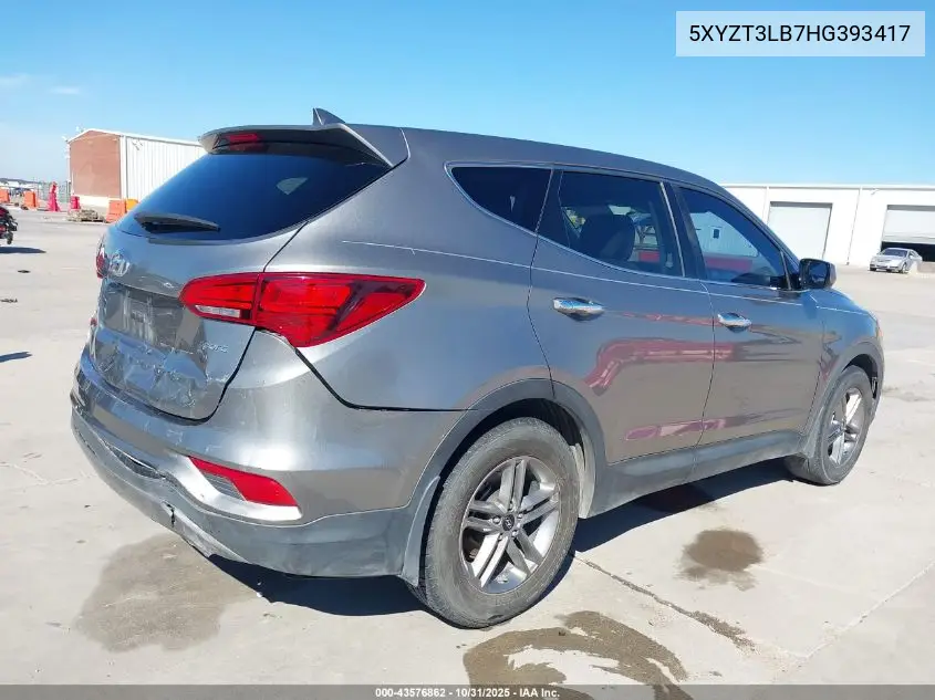 5XYZT3LB7HG393417 2017 Hyundai Santa Fe Sport 2.4L