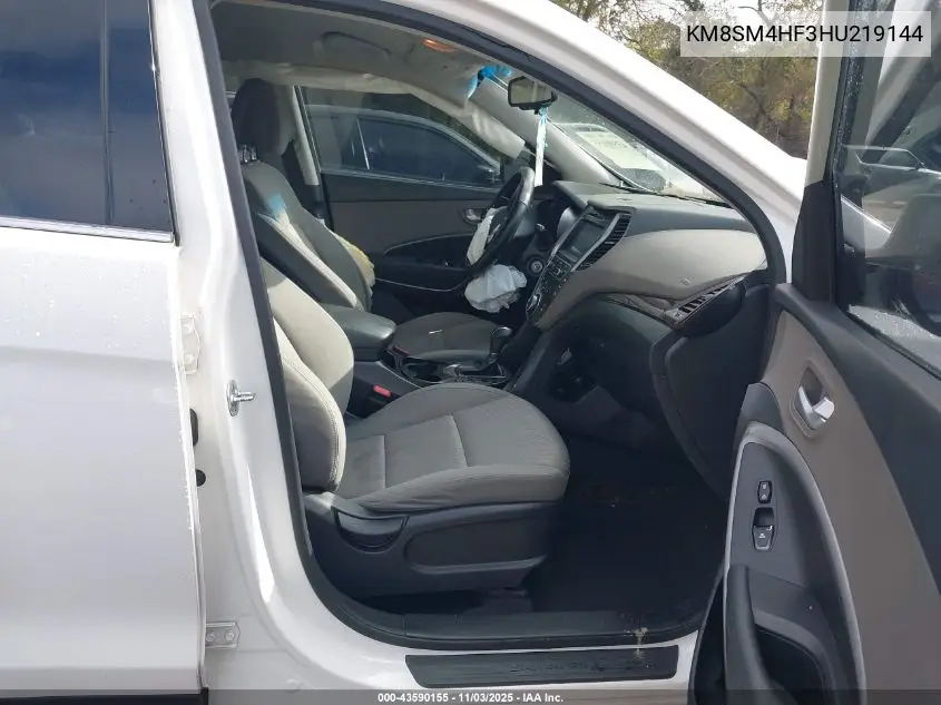 KM8SM4HF3HU219144 2017 Hyundai Santa Fe Se