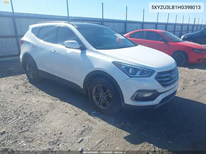 5XYZU3LB1HG398013 2017 Hyundai Santa Fe Sport 2.4L