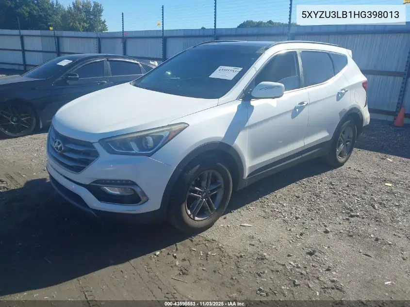 5XYZU3LB1HG398013 2017 Hyundai Santa Fe Sport 2.4L