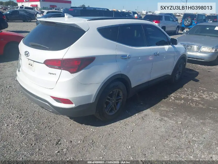 5XYZU3LB1HG398013 2017 Hyundai Santa Fe Sport 2.4L