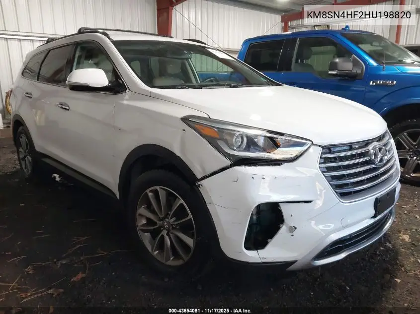 KM8SN4HF2HU198820 2017 Hyundai Santa Fe Se