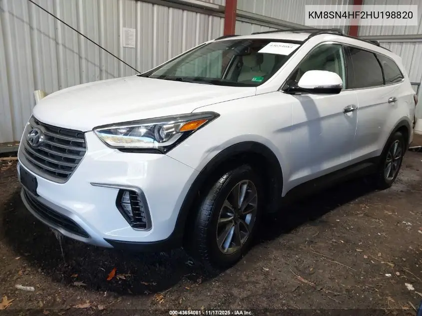 KM8SN4HF2HU198820 2017 Hyundai Santa Fe Se