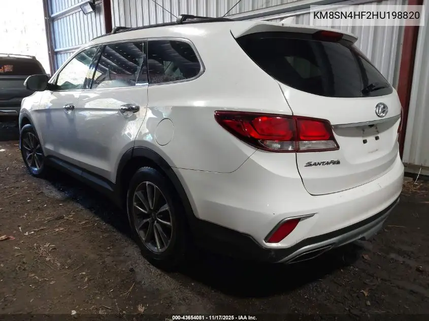 KM8SN4HF2HU198820 2017 Hyundai Santa Fe Se