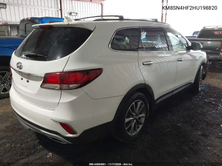 KM8SN4HF2HU198820 2017 Hyundai Santa Fe Se
