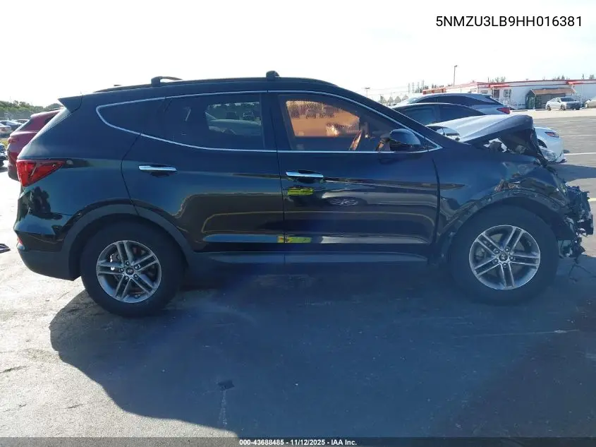 5NMZU3LB9HH016381 2017 Hyundai Santa Fe Sport 2.4L