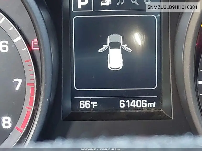 5NMZU3LB9HH016381 2017 Hyundai Santa Fe Sport 2.4L