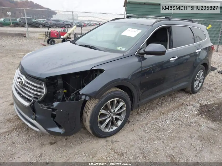 KM8SMDHF5HU205827 2017 Hyundai Santa Fe Se
