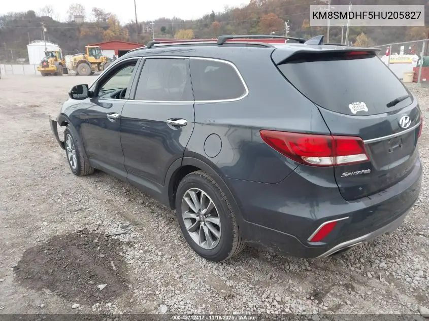 KM8SMDHF5HU205827 2017 Hyundai Santa Fe Se