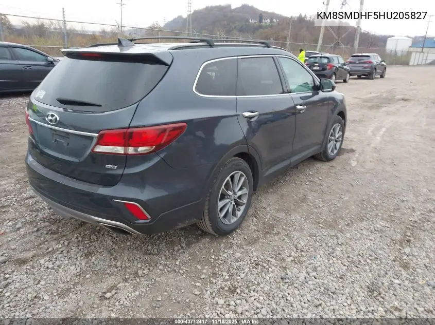 KM8SMDHF5HU205827 2017 Hyundai Santa Fe Se