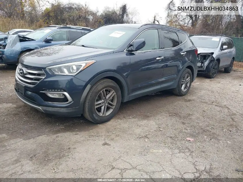 5NMZUDLBXHH034863 2017 Hyundai Santa Fe Sport 2.4L