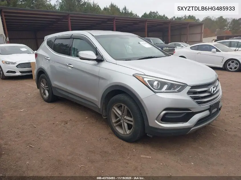 5XYZTDLB6HG485933 2017 Hyundai Santa Fe Sport 2.4L
