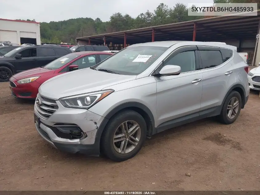 5XYZTDLB6HG485933 2017 Hyundai Santa Fe Sport 2.4L