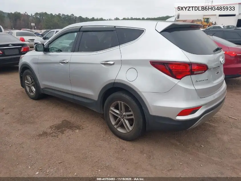5XYZTDLB6HG485933 2017 Hyundai Santa Fe Sport 2.4L