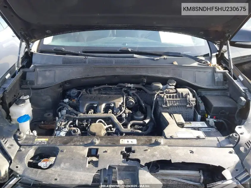 KM8SNDHF5HU230675 2017 Hyundai Santa Fe Se