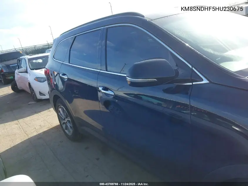 KM8SNDHF5HU230675 2017 Hyundai Santa Fe Se