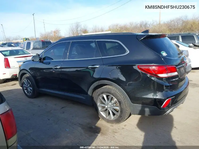 KM8SNDHF5HU230675 2017 Hyundai Santa Fe Se