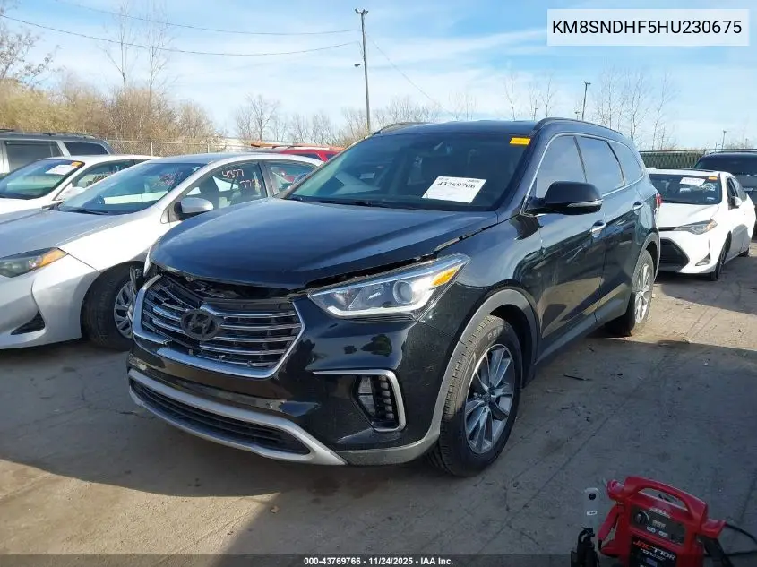 KM8SNDHF5HU230675 2017 Hyundai Santa Fe Se