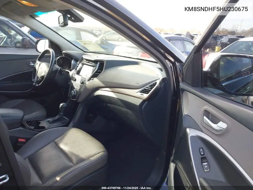 KM8SNDHF5HU230675 2017 Hyundai Santa Fe Se